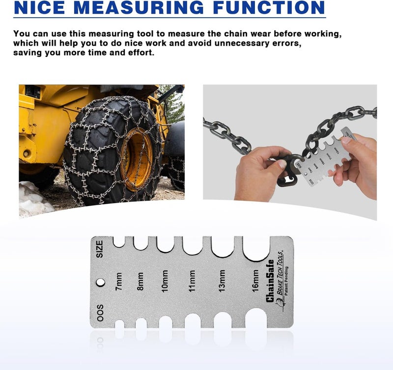 Brake Tech Tools Made in America Chain Wear Gauge Chainsafe Inspection Gauge - BT-106CSF - Image 4